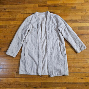 Eileen Fisher Women's Beige Quilted Jacket Size M